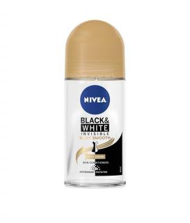 Nivea Deodorant Roll-on, Femei, 50 ml, Invisible Black  White Silky Smooth
