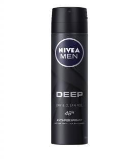 Nivea Deodorant spray, Barbati, 150 ml, Deep Dry  Clean Feel
