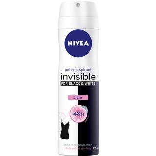 Nivea Deodorant spray, Femei, 150 ml, Invisible Black  White Clear
