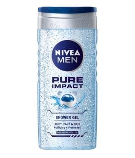 Nivea Gel de dus, Barbati, 500 ml, Pure Impact