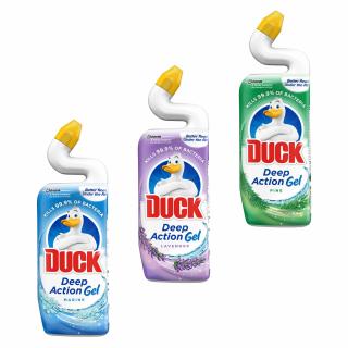 Pachet promo 3 x Duck Dezinfectant WC, 750 ml, Deep Action Gel