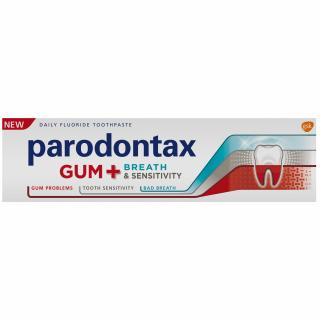 Parodontax Pasta de dinti, Gum + Breath  Sensitivity Whitening, 75 ml