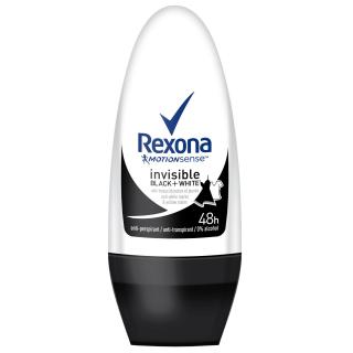 Rexona Deodorant Roll-on, Femei, 50 ml, Invisible Black  White