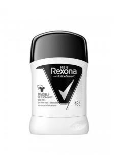 Rexona Deodorant stick, Barbati, 50 ml, Invisible on Black + White clothes