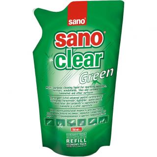 Sano Solutie curatat geamuri, Rezerva, 750 ml, Clear Green