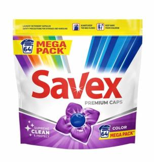 Savex Detergent capsule Premium Caps, 64 buc, Color