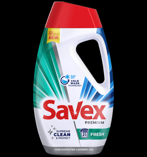 Savex Detergent lichid, 945 ml, 21 spalari, Premium Fresh