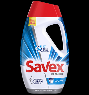 Savex Detergent lichid, 945 ml, 21 spalari, Premium White