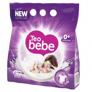 Teo Bebe Detergent pudra, 1.5 kg, 20 spalari, Cotton Soft Lavender