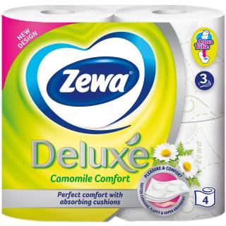 Zewa Hartie igienica, 3 straturi, 4 role, Deluxe Camomile Comfort