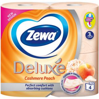 Zewa Hartie igienica, 3 straturi, 4 role, Deluxe Cashmere Peach