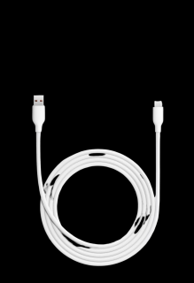 Cablu de date Xiaomi 6A USB-A la USB Type-C Alb, 2m, incarcare rapida 120W, din silicon, 480Mbps