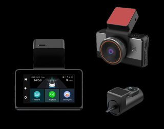 Camera Auto iSEN P83, 2K 25fps, 4G LTE, GPS Beidou, Ecran 3   IPS, WiFi Hotspot, Monitorizare la Distanta, camera frontala 140, camera spate 130