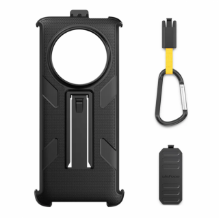 Carcasa de protectie multifunctionala pentru Ulefone Armor 23 Ultra cu clema detasabila rotativa 180   si carabina