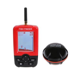 Fish Finder iSEN XJ-01, Detector portabil si inteligent de pesti, Ecran LCD, Senzor Sonar Wireless 100m, Sunet Ecou Sonar