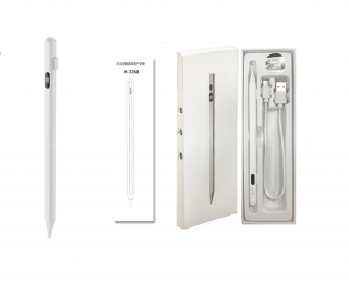iSEN Pencil K-394i Touch, Alb, Varf Apple, 105 mAh, Afisaj Digital, Type-C, Compatibil cu tablete iPad (dupa 2018), sistem 12.2 si versiuni ulterioare