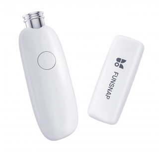 Microfon lavaliera wireless Funsnap Mic Tok Type-C, Alb, Captare sunet 360   , Reducere zgomot, Compatibilitate: iPhone, iPad, Android, DSLR, PC, Utilizare: Vlogging, Scoala Online, Live streaming