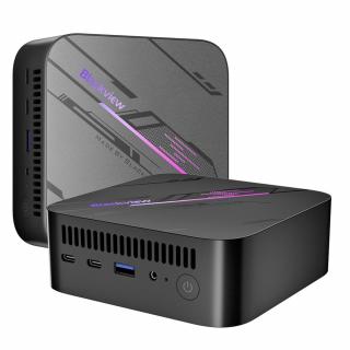 Mini PC Blackview MP100 Negru, AMD R7 5700U, pana la 4.3GHz, 16GB DDR4, 1TB SSD, Windows 11 Home,  Wifi 6, 4K 144Hz UHD