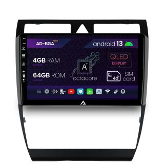 Navigatie Audi A6 (1999-2004), Android 13, A-Octacore   4GB RAM + 64GB ROM, 9 Inch - AD-BGA9004+AD-BGRKIT429