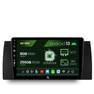 Navigatie BMW E39 E53 E38, Android 13, Z-Octacore   8GB RAM + 256GB ROM, 9 Inch - AD-BGZ9008+AD-BGRKIT396