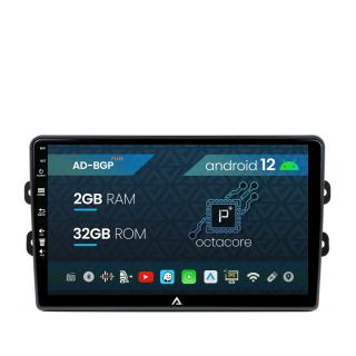 Navigatie Dacia Renault, Android 12, P-Octacore   2GB RAM + 32GB ROM, 9 Inch - AD-BGP9002+AD-BGRKIT383