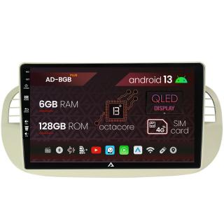 Navigatie Fiat 500 (2007-2014), Android 13, B-Octacore   6GB RAM + 128GB ROM, 9 Inch - AD-BGB9006+AD-BGRKIT362V2