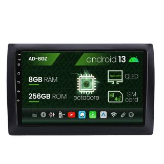 Navigatie Fiat Stilo, Android 13, Z-Octacore   8GB RAM + 256GB ROM, 9 Inch - AD-BGZ9008+AD-BGRKIT356V2