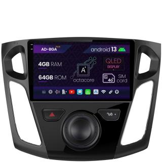 Navigatie Ford Focus 3 (2011-2019), Android 13, A-Octacore   4GB RAM + 64GB ROM, 9 Inch - AD-BGA9004+AD-BGRKIT115