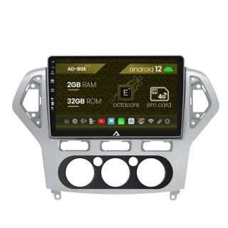 Navigatie Ford Mondeo (2007-2010) Clima Manuala, Android 12, E-Octacore   2GB RAM + 32GB ROM, 9 Inch - AD-BGE9002+AD-BGRKIT126