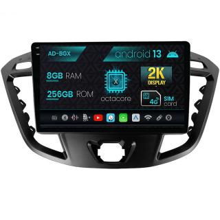 Navigatie Ford Transit   Tourneo (2012-2020), Android 13, X-Octacore   8GB RAM + 256GB ROM, 9.5 Inch - AD-BGX9008+AD-BGRKIT123