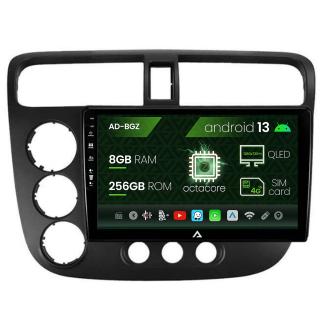 Navigatie Honda Civic (1998-2005), Android 13, Z-Octacore   8GB RAM + 256GB ROM, 9 Inch - AD-BGZ9008+AD-BGRKIT018