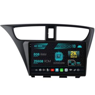 Navigatie Honda Civic Hatchback (2012-2015), Android 13, X-Octacore   8GB RAM + 256GB ROM, 9.5 Inch - AD-BGX9008+AD-BGRKIT019