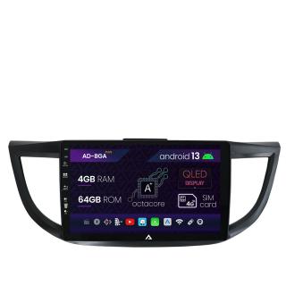 Navigatie Honda CRV (2011-2016), Android 13, A-Octacore   4GB RAM + 64GB ROM, 9 Inch - AD-BGA9004+AD-BGRKIT003