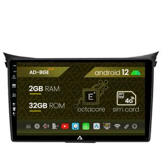 Navigatie Hyundai I30 (2012-2016), Android 12, E-Octacore   2GB RAM + 32GB ROM, 9 Inch - AD-BGE9002+AD-BGRKIT216V2