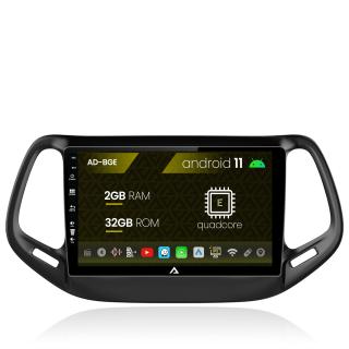 Navigatie Jeep Compass (2016+), Android 11, E-Quadcore   2GB RAM + 32GB ROM, 10.1 Inch - AD-BGE10002+AD-BGRKIT287