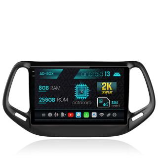 Navigatie Jeep Compass (2016+), Android 13, X-Octacore   8GB RAM + 256GB ROM, 10.36 Inch - AD-BGX10008+AD-BGRKIT287