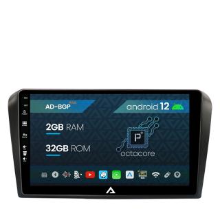 Navigatie Mazda 3 (2003-2009), Android 12, P-Octacore   2GB RAM + 32GB ROM, 9 Inch - AD-BGP9002+AD-BGRKIT322