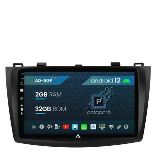 Navigatie Mazda 3 (2009-2013), Android 12, P-Octacore   2GB RAM + 32GB ROM, 9 Inch - AD-BGP9002+AD-BGRKIT320