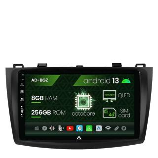 Navigatie Mazda 3 (2009-2013), Android 13, Z-Octacore   8GB RAM + 256GB ROM, 9 Inch - AD-BGZ9008+AD-BGRKIT320