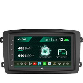 Navigatie Mercedes Benz C-Class W203   Vito   Viano   CLK, Android 13, A-Quadcore   4GB RAM + 64GB ROM, 7 Inch - AD-BGA1004+AD-BGRBE014