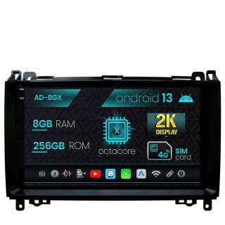 Navigatie Mercedes Benz Sprinter, Viano, Vito, A B Class, Crafter, Android 13, X-Octacore   8GB RAM + 256GB ROM, 9.5 Inch - AD-BGX9008+AD-BGRKIT407