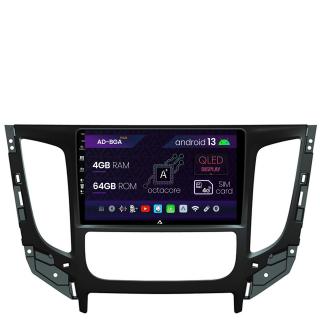 Navigatie Mitsubishi L200 (2014-2020), Android 13, A-Octacore   4GB RAM + 64GB ROM, 9 Inch - AD-BGA9004+AD-BGRKIT274