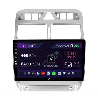 Navigatie Peugeot 307, Android 13, A-Octacore   4GB RAM + 64GB ROM, 9 Inch - AD-BGA9004+AD-BGRKIT266