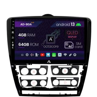 Navigatie Skoda Octavia 2, Android 13, A-Octacore   4GB RAM + 64GB ROM, 10.1 Inch - AD-BGA10004+AD-BGRKIT048v2