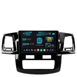 Navigatie Toyota Hilux (2008-2014), Android 13, X-Octacore   8GB RAM + 256GB ROM, 9.5 Inch - AD-BGX9008+AD-BGRKIT081