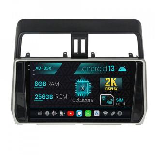 Navigatie Toyota Land Cruiser   Prado J150 (2018+), Android 13, X-Octacore   8GB RAM + 256GB ROM, 9.5 Inch - AD-BGX10008+AD-BGRKIT078