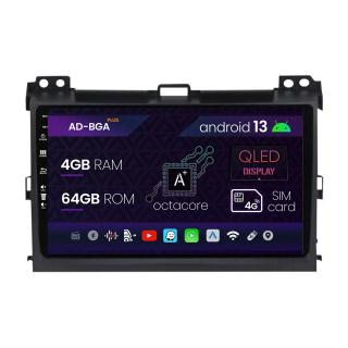 Navigatie Toyota Prado J120 (2002 - 2010), Android 13, A-Octacore   4GB RAM + 64GB ROM, 9 Inch - AD-BGA9004+AD-BGRKIT083