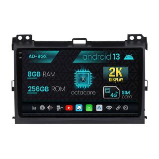 Navigatie Toyota Prado J120 (2002 - 2010), Android 13, X-Octacore   8GB RAM + 256GB ROM, 9.5 Inch - AD-BGX9008+AD-BGRKIT083