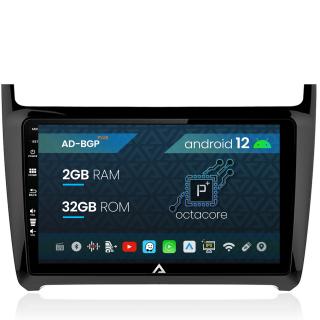 Navigatie Volkswagen Polo (2009+), Android 12, P-Octacore   2GB RAM + 32GB ROM, 9 Inch - AD-BGP9002+AD-BGRKIT033