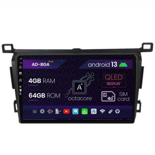 Navitatie Toyota RAV4 (2013-2018), Android 13, A-Octacore   4GB RAM + 64GB ROM, 9 Inch - AD-BGA9004+AD-BGRKIT092